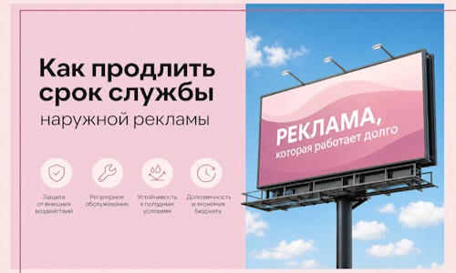 Как продлить срок службы наружной рекламы в  Белове